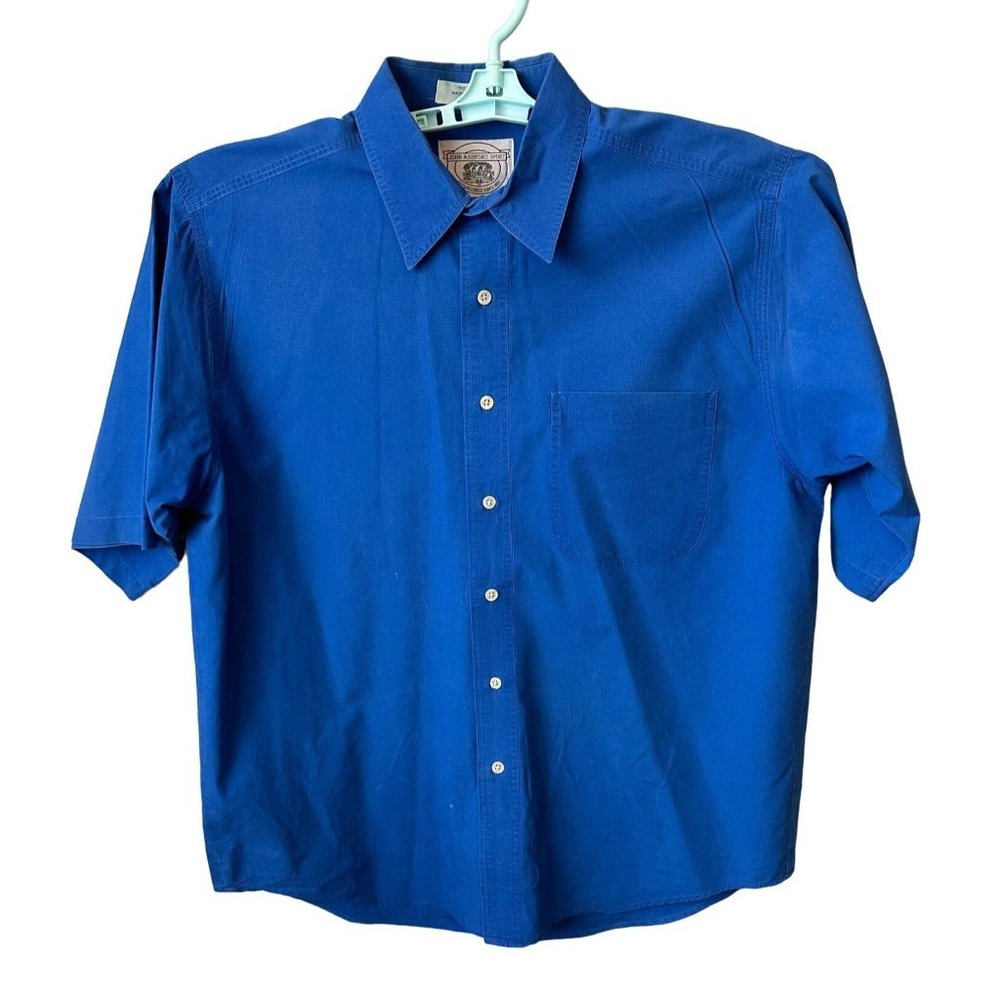 Men's Blue Casual Button Down Shirt